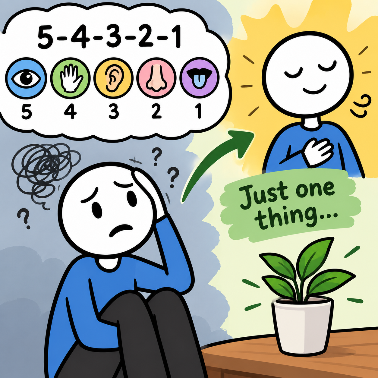 The 5 4 3 2 1 grounding technique, and what to do when it stops working